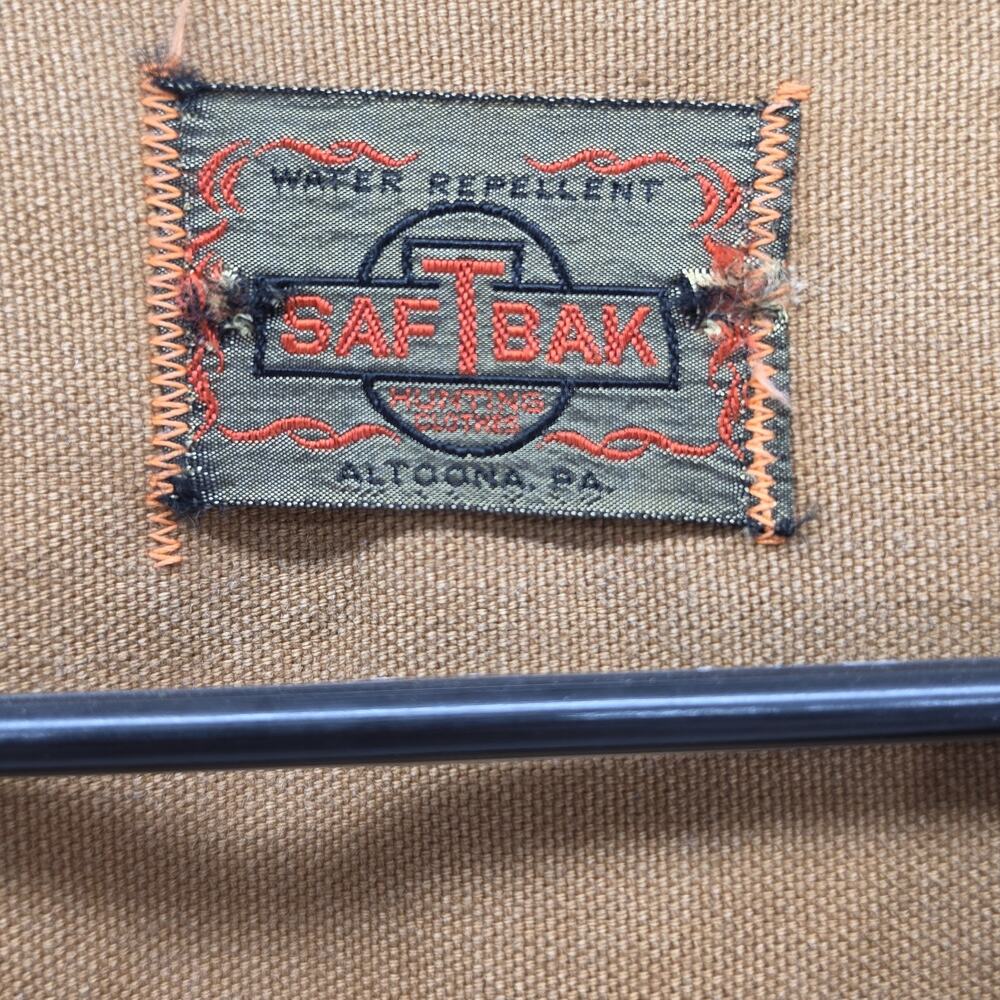 Vintage SafTBak Hunting Vest Blaze Orange Canvas Game Pockets USA - Picture 8 of 15